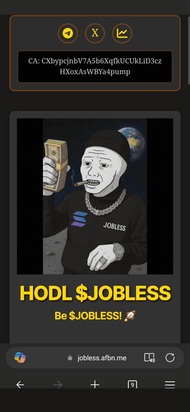 Unpurchased $JOBLESS dApp