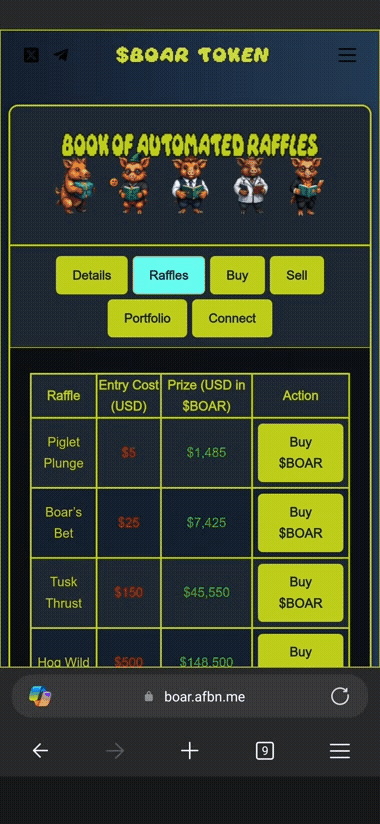 $BOAR dApp